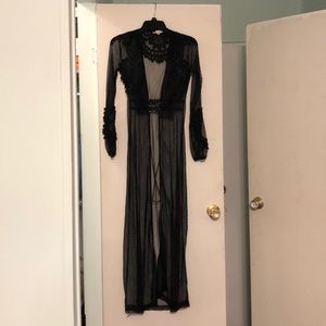 Full body length see through kimono